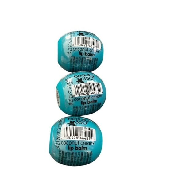 Beauty 360 Set of 3 Coconut Cream New Sealed Lip Balms - Picture 1 of 2